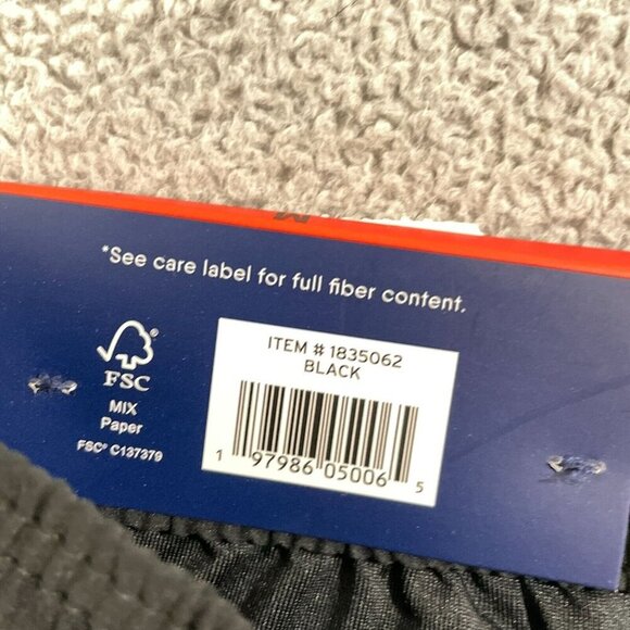 NEW Lands End Mens Size M Elastic Waist Drawstring Swim Shorts Black - Picture 5 of 9